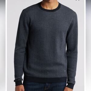 Emporio Armani Chevron Wool Crewneck Sweater Size Medium